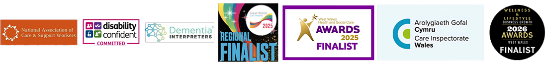 Care and Companionship with Emma Accreditation Logos